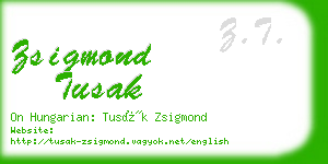 zsigmond tusak business card